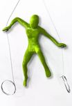 Ancizar Marin Sculptures  Ancizar Marin Sculptures  Male Climber 13 (Lime Green)